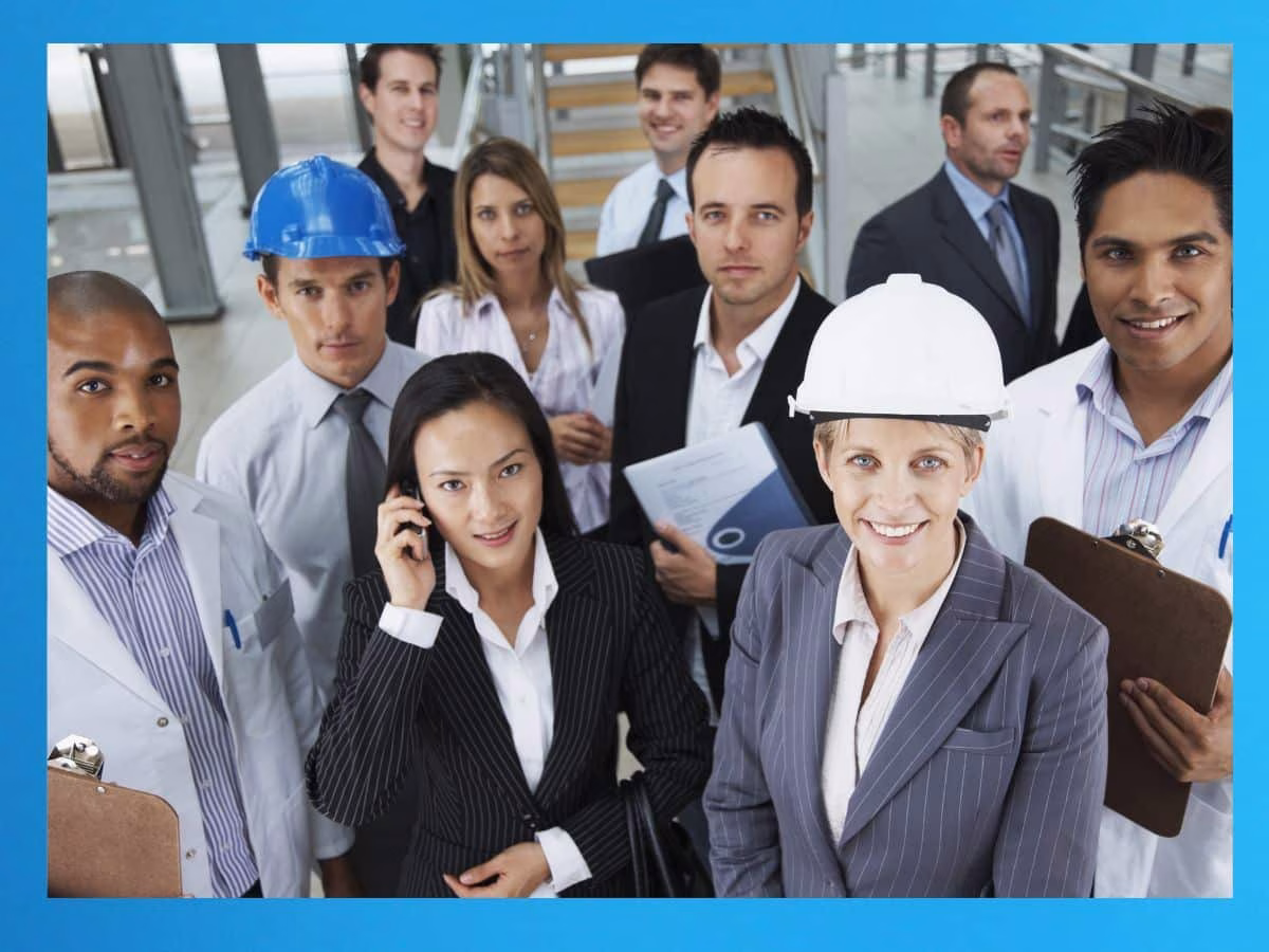 Persons working in different professions