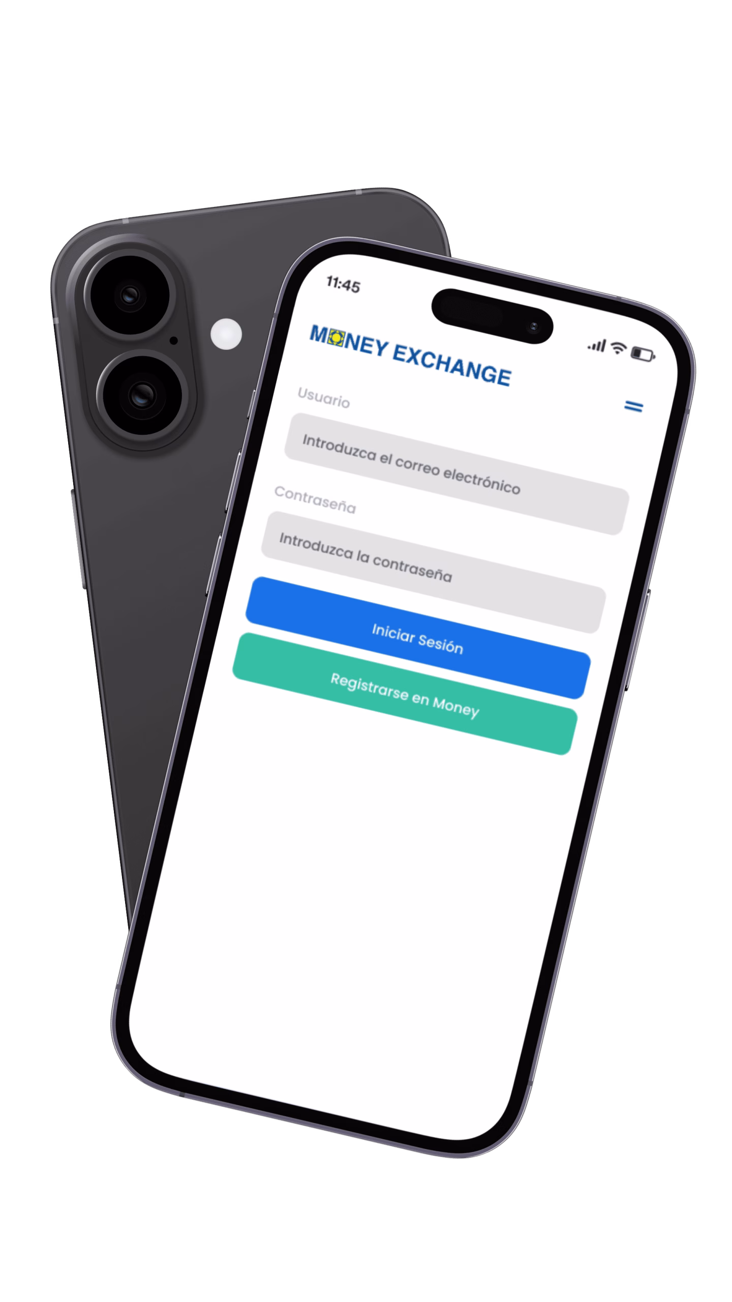 Teléfono con la aplicación de Money Exchange