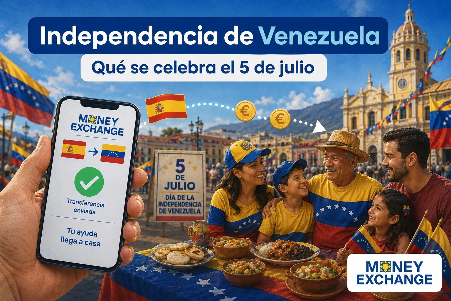 Independencia de Venezuela enviar dinero